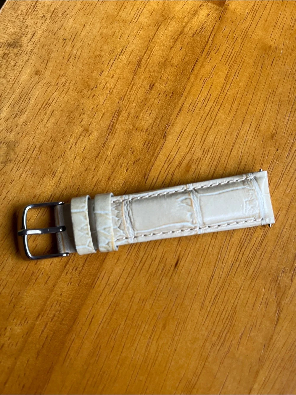 Croc-Embossed Leather Watch Strap for Michele Watches